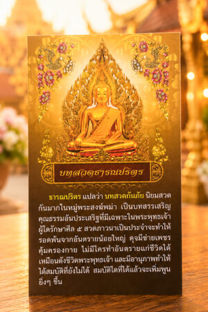 แผ่นพับสวดมนต์ บทสวดธารณปริตร